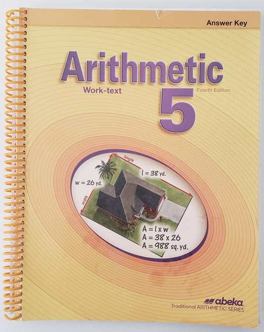 Arithmetic 5 Work-Text Answer Key