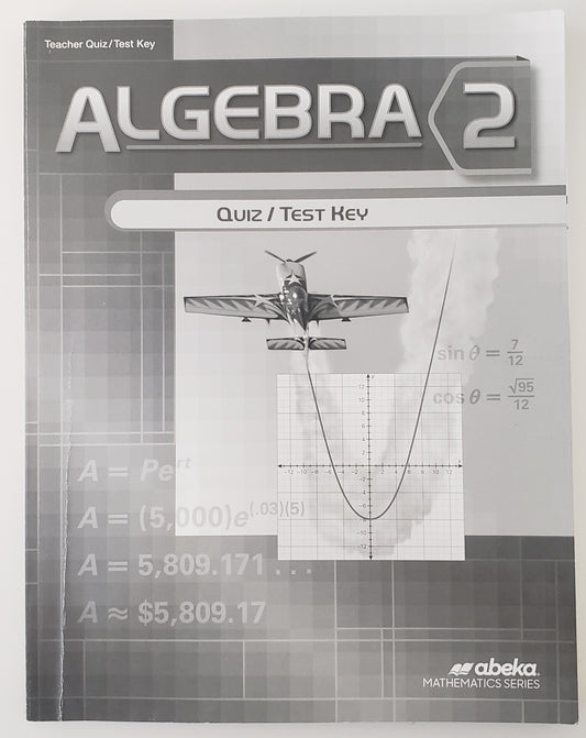 Algebra 2 Quiz/Test Key