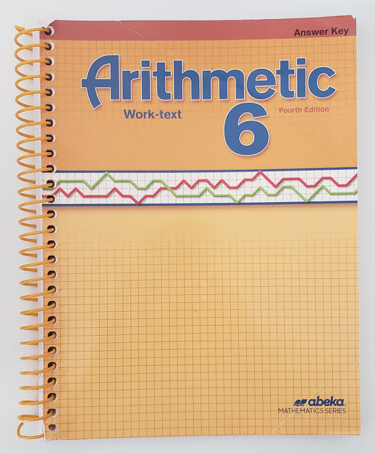 Arithmetic 6 Student Work-Text Key