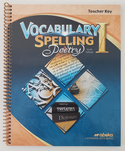 Vocabulary Spelling Poetry I Teacher Key