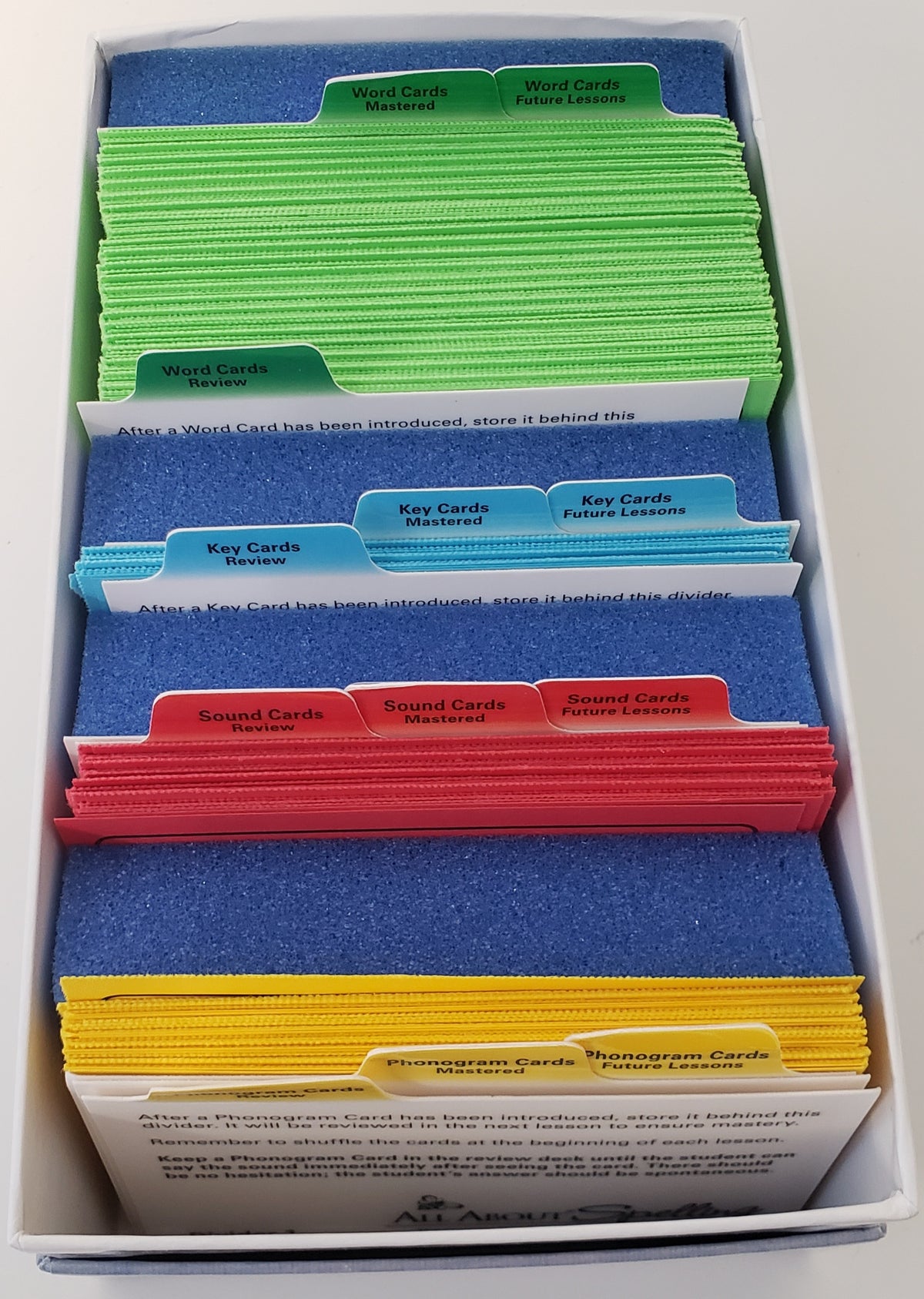 All About Spelling Level 1 Cards with box & dividers