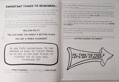 World Changer: 21-Day Kids' Devotional