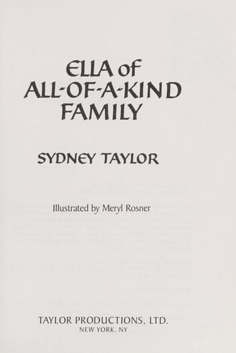 Ella of All of a Kind Family