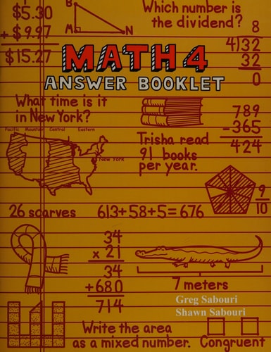 Math 4 A Teaching Textbook Answer Booklet