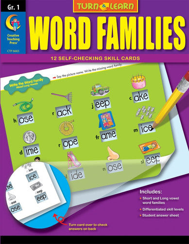 Turn and Learn Word Families Gr. 1