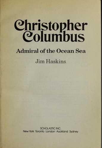 Christopher Columbus Admiral of the Ocean Sea