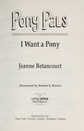 I want a pony
