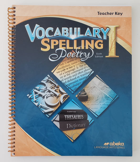 Vocabulary Spelling Poetry I Teacher Key