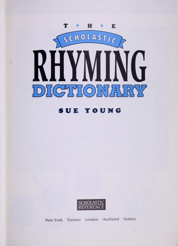 Scholastic Rhyming Dictionary: Over 15,000 Words