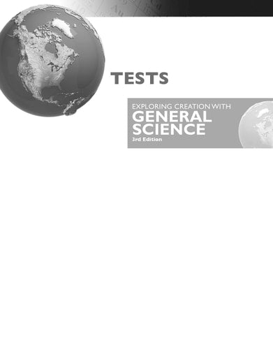 Exploring Creation with General Science Test Booklet