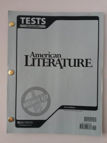 American Literature for Christian Schools, Tests Answer Key
