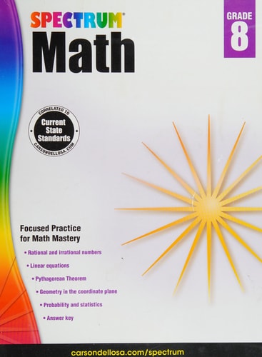 Spectrum Math Workbook, Grade 8