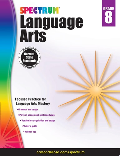 Spectrum Grade 8 Language Arts Workbooks