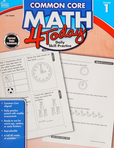 Carson Dellosa | Common Core Math 4 Today Workbook | 1st Grade, 96pgs (Common Core 4 Today)